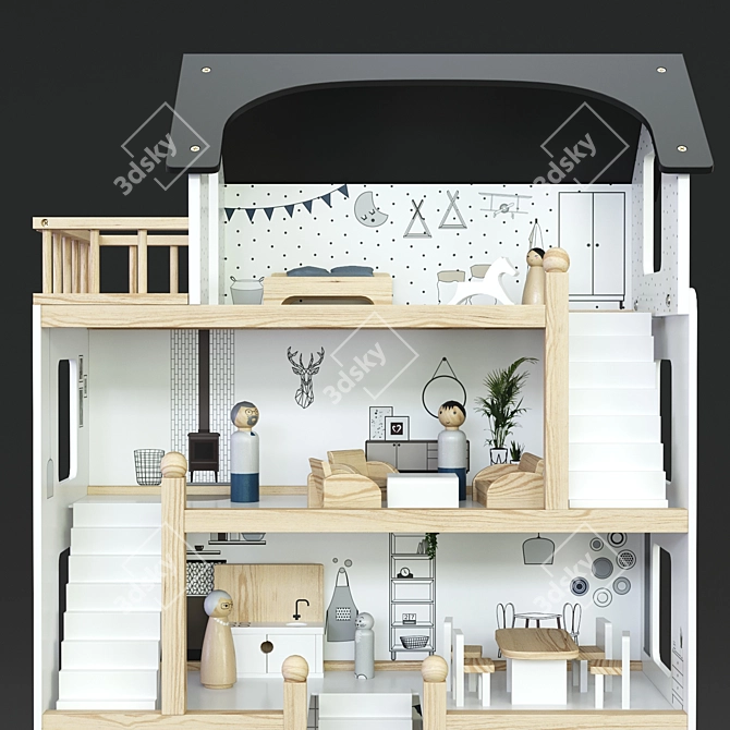 Amelie's Dollhouse - Exquisite Miniature Maison 3D model image 4