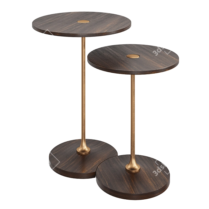 Elio Nesting Side Table Set - Stylish & Versatile 3D model image 1
