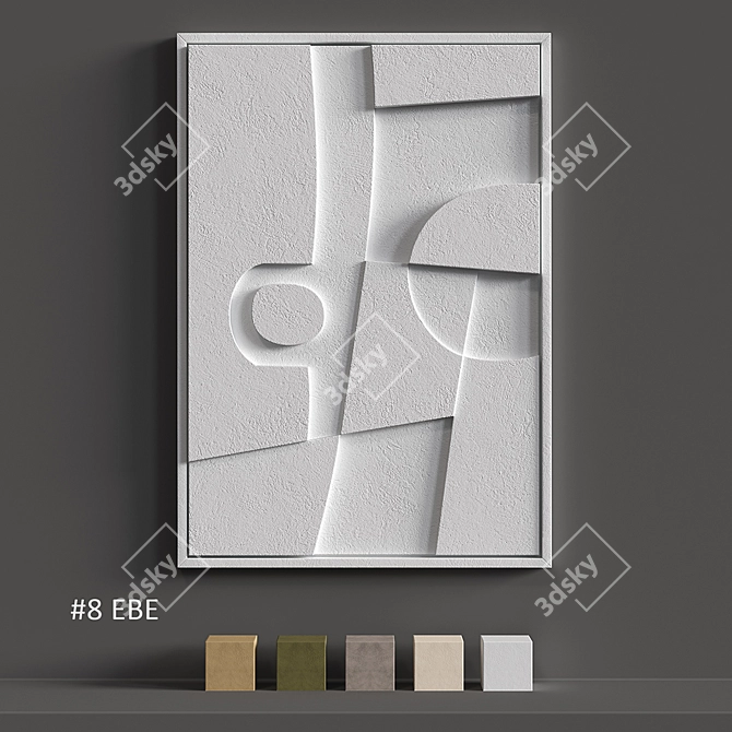 3D Relief Wall Art: Shades of Light 3D model image 2