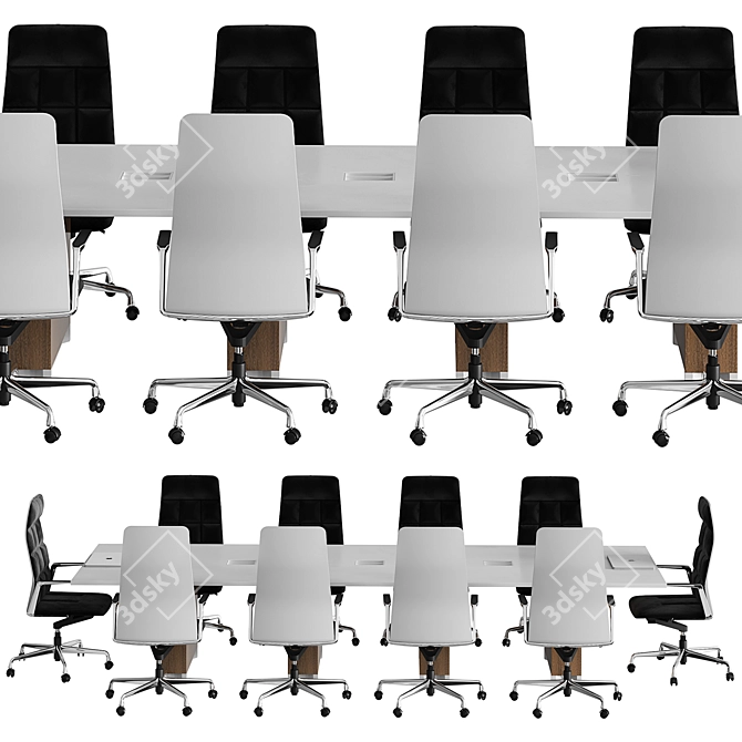 Sleek Modern Conference Table 3D model image 1