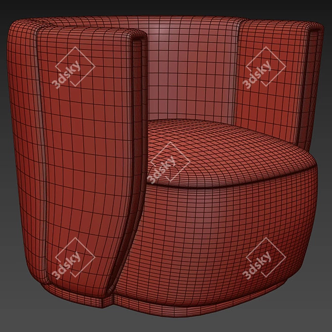 Elegant Classic Armchair 3D model image 3