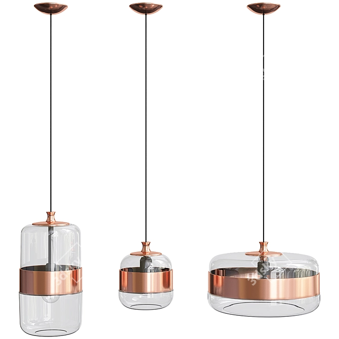 Modern Vistosi Futura SP G Pendant Light 3D model image 2