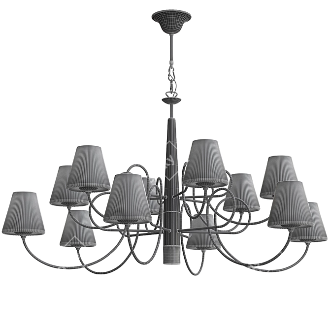 Elegant Lightstar Vortico Chandelier 3D model image 4