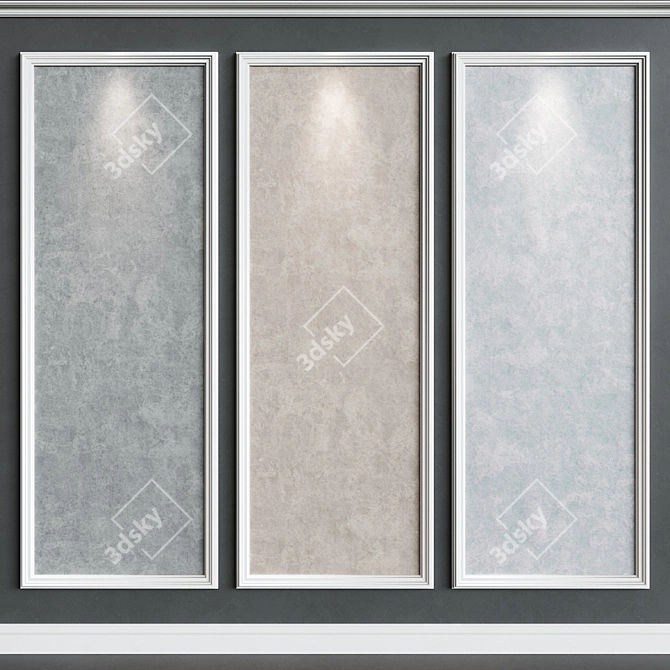 Decorative Plaster Moulding Set 3D model image 1