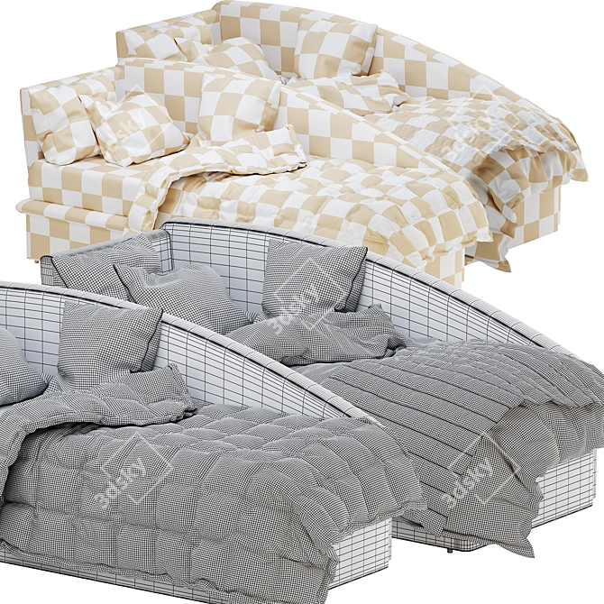 Bonaldo Fata LF61: Modern Italian Bed 3D model image 5