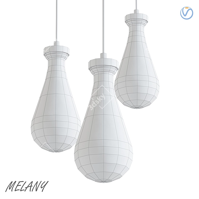 Contemporary MELANY Pendant 3D model image 2