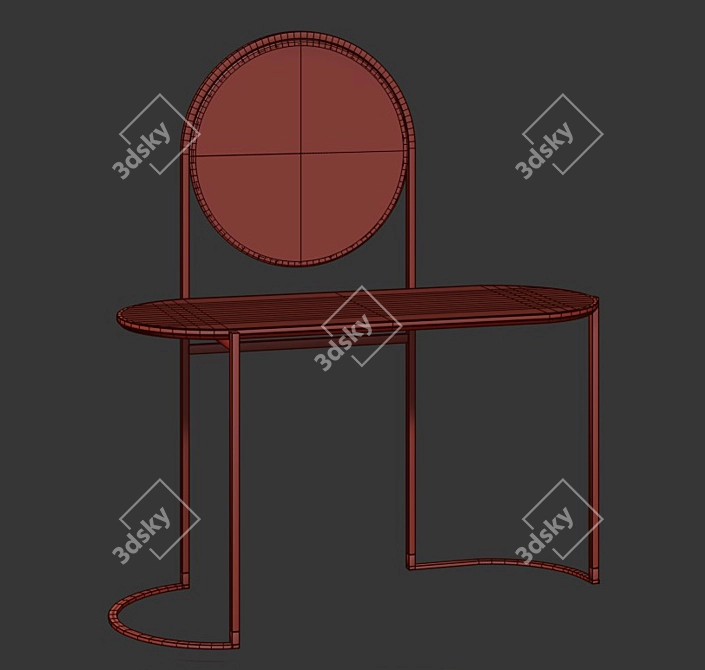 Sleek Style Vanity Set 3D model image 2