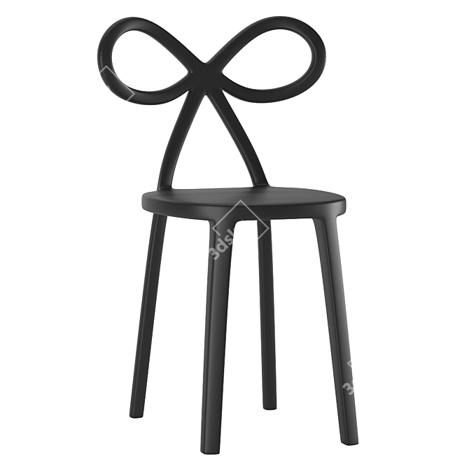 Qeeboo Ribbon Chair: Elegant Design by Nika Zupanc 3D model image 1