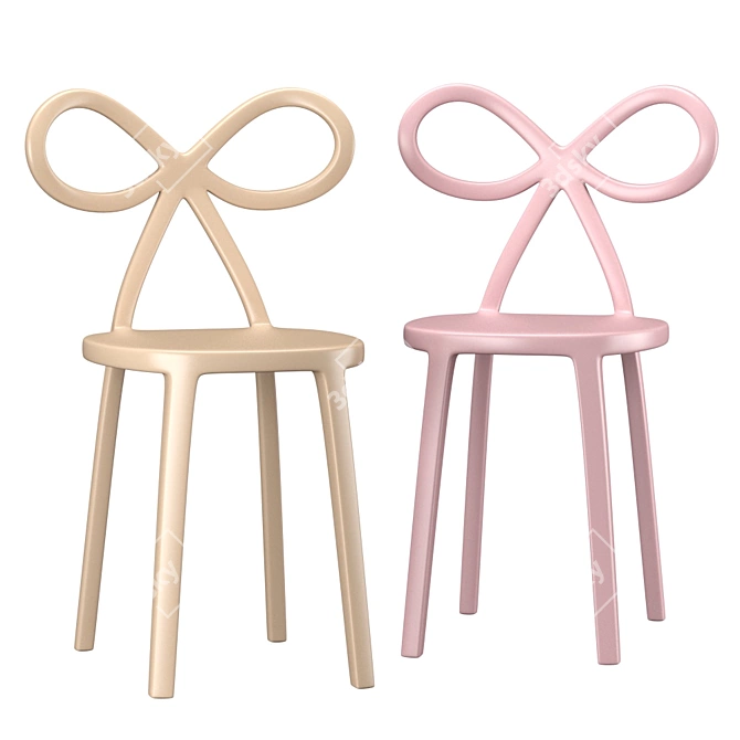 Qeeboo Ribbon Chair: Elegant Design by Nika Zupanc 3D model image 2