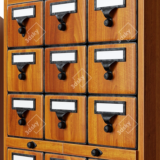 Versatile Library Cabinet: Space-Saving Solution 3D model image 2