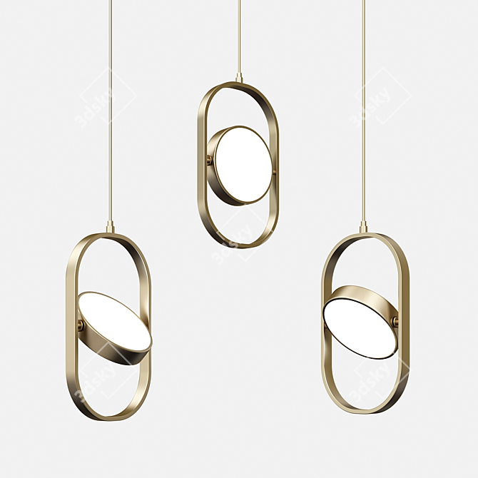 Modern Italian Aberdeen Pendant Light 3D model image 2