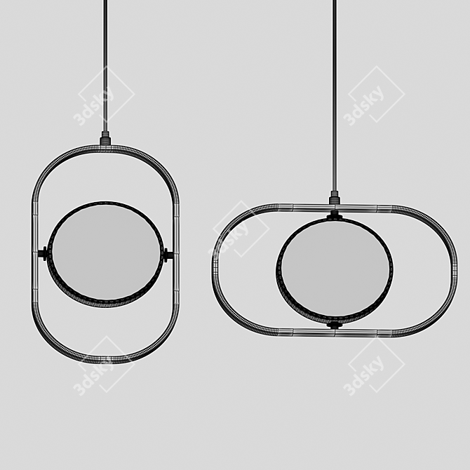 Modern Italian Aberdeen Pendant Light 3D model image 4