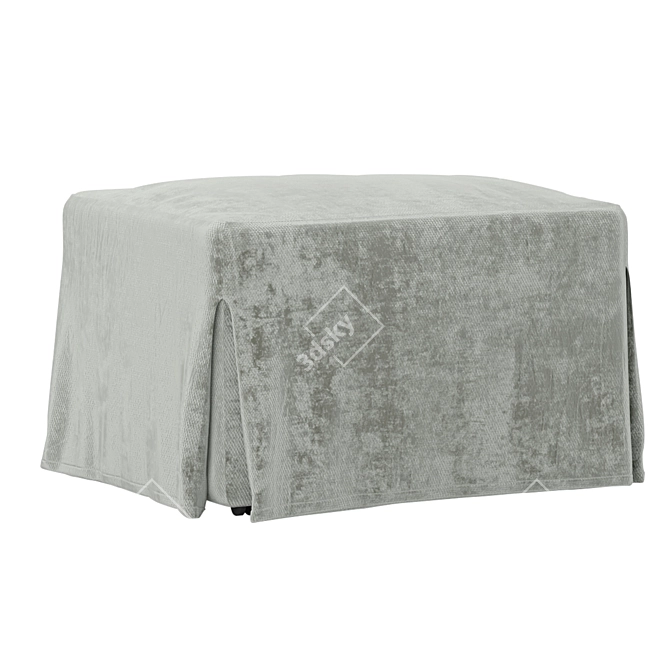 Compact and Stylish Bed-Pouf Set 3D model image 5