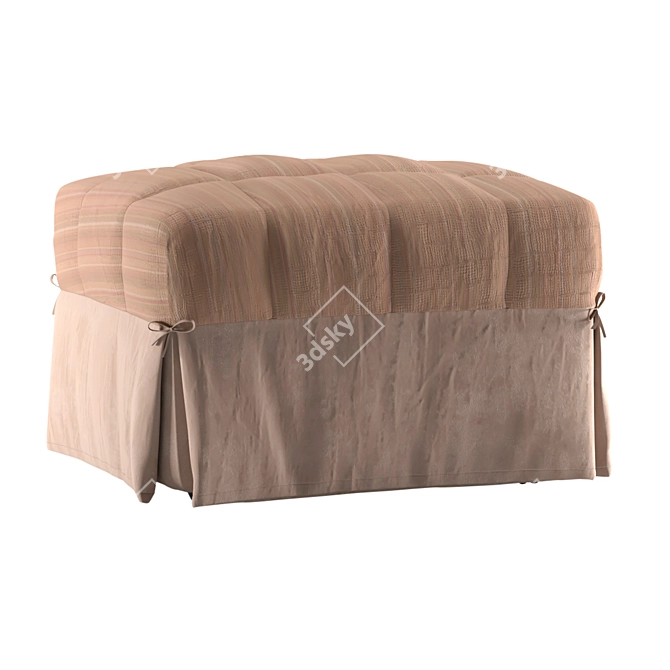 Compact and Stylish Bed-Pouf Set 3D model image 10