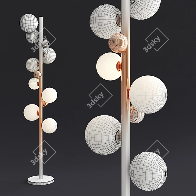 Linspiration RYLEE 8-Light Floor Lamp 3D model image 2