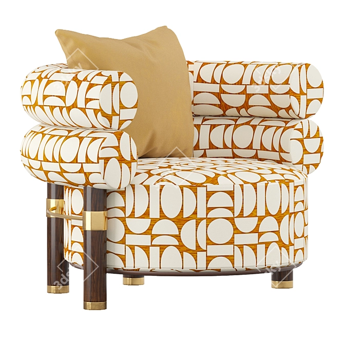 Rogers Modern Accent Armchair 3D model image 1