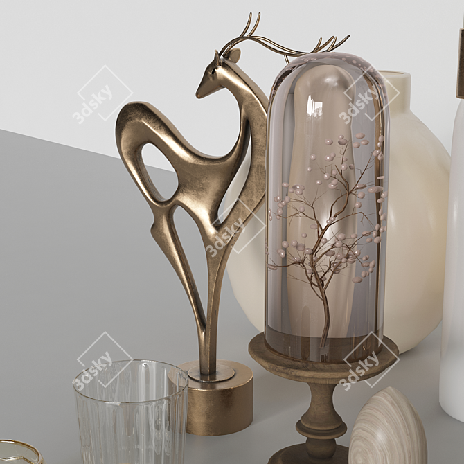 14-Piece Decorative Set: Elegant and Versatile 3D model image 4