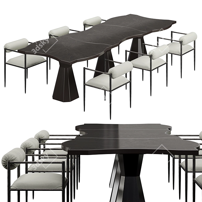 Elegant Gerard Entry Table 3D model image 1