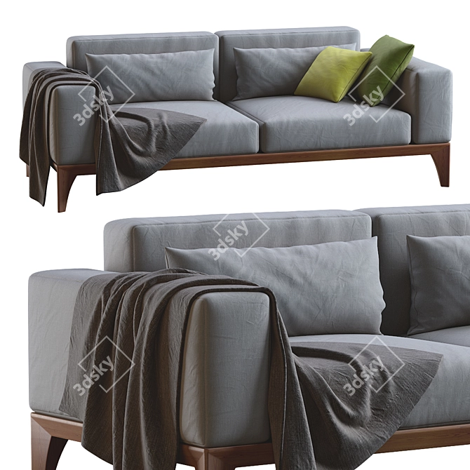 Porada Sofa Fellow: Contemporary Comfort 3D model image 4