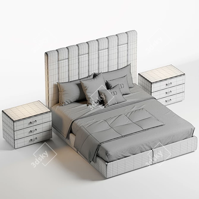 Stylish & Spacious Pablo Bed 3D model image 4