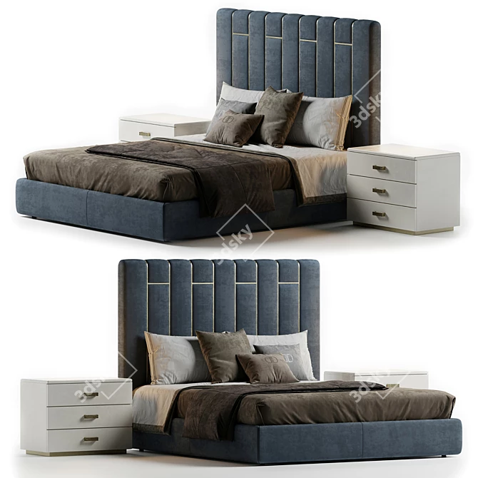 Stylish & Spacious Pablo Bed 3D model image 6