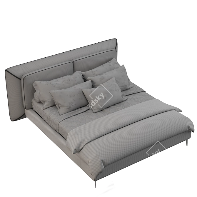 Luxurious Felis Penny Bed 3D model image 3
