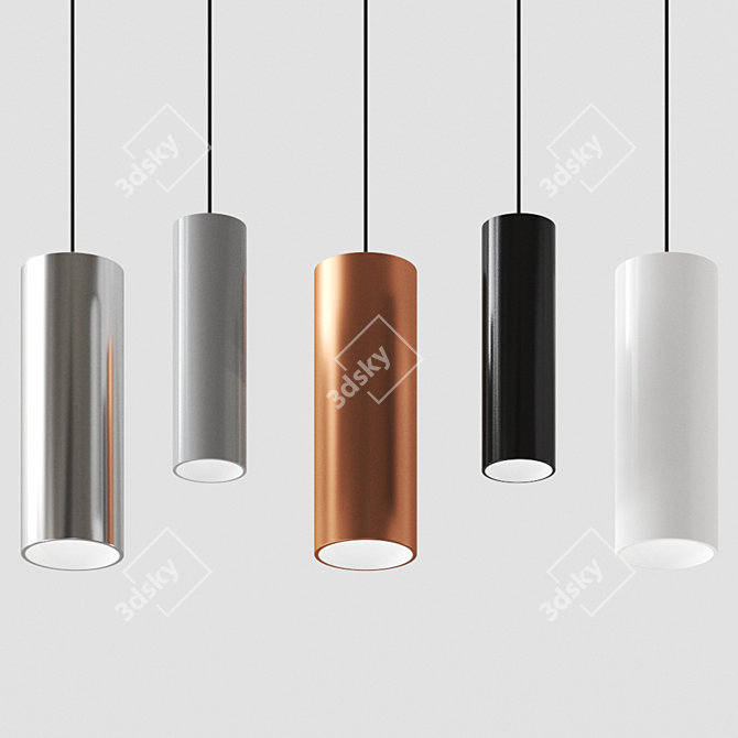Elegant Zumtobel Pendant: Panos Infinity 3D model image 1