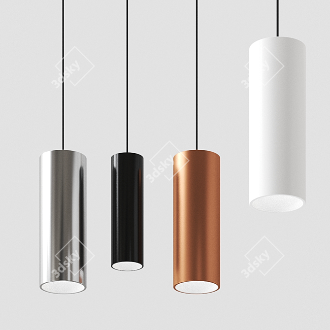 Elegant Zumtobel Pendant: Panos Infinity 3D model image 2