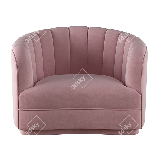 Luxury Lana Velvet Settee 3D model image 3