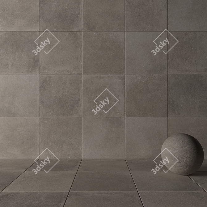 Nordik Stone Sand 80x80 Wall and Floor 3D model image 3