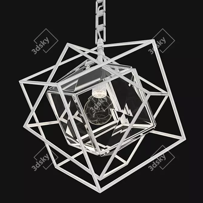 Crystal Geometric Pendant Light 3D model image 3
