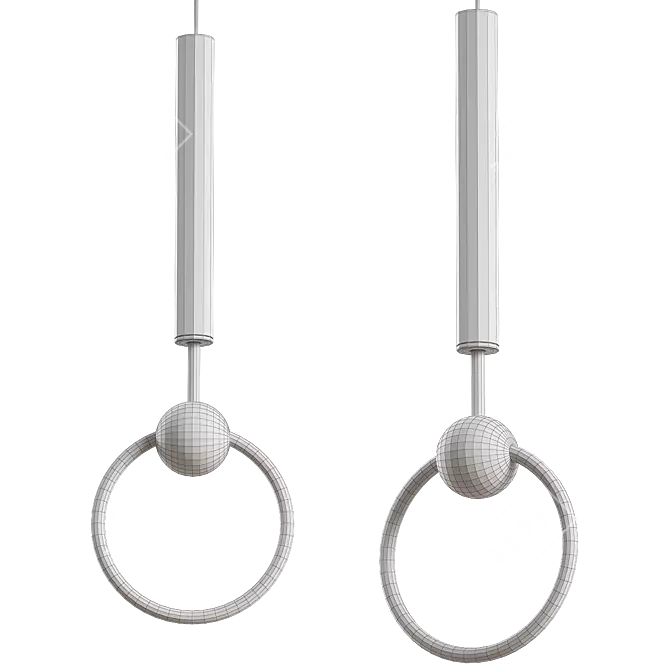 Sleek Broom Ring Light 3D model image 3