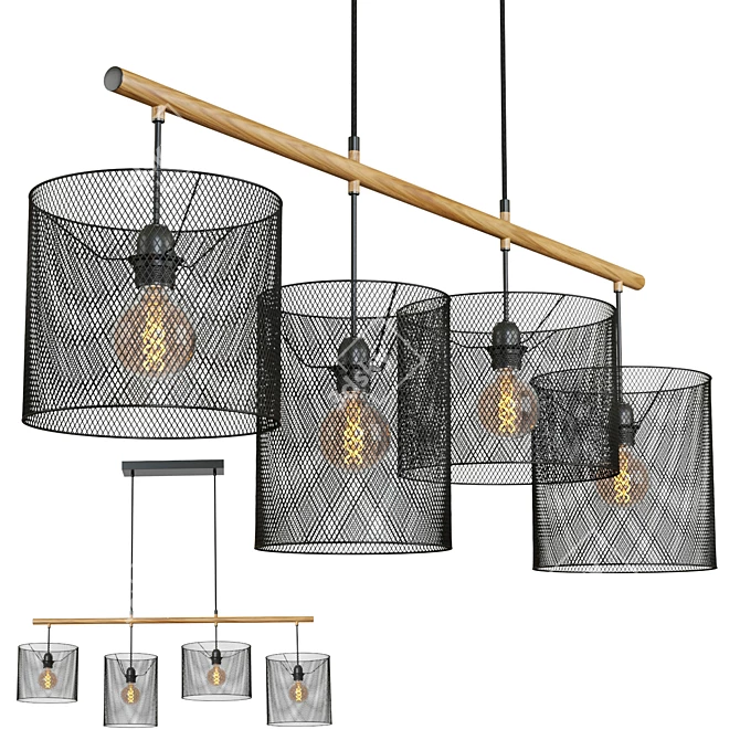 Modern Mesh Pendant Lamp 3D model image 1