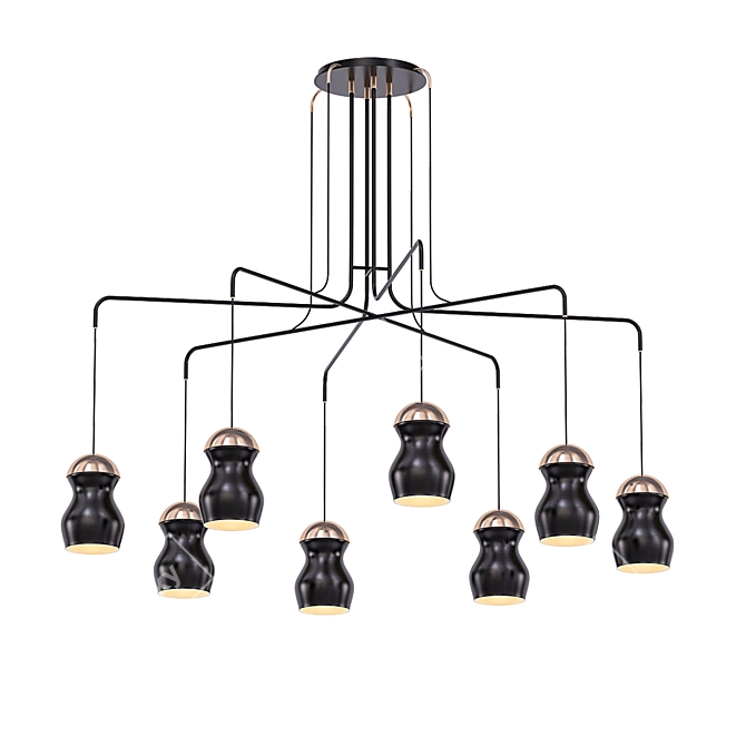 Elegant Zoey Chandelier: Illuminate in Style 3D model image 1