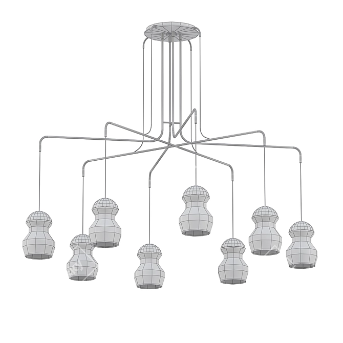 Elegant Zoey Chandelier: Illuminate in Style 3D model image 2