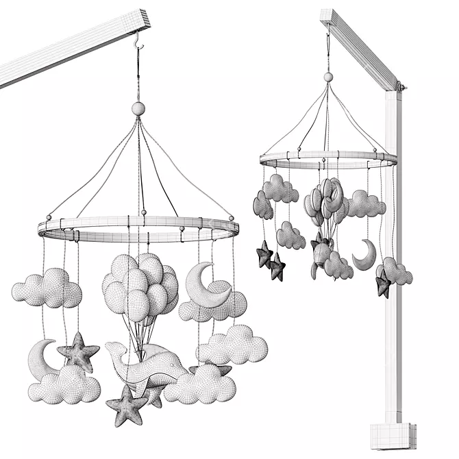 Kids Decor Baby Mobile - 4 3D model image 4