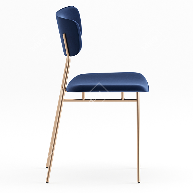 Retro Chic Fifties Chair 3D model image 5