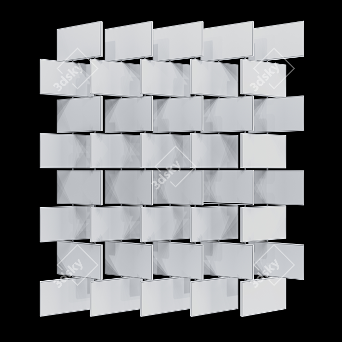 Elegant Room Divider 3D model image 5