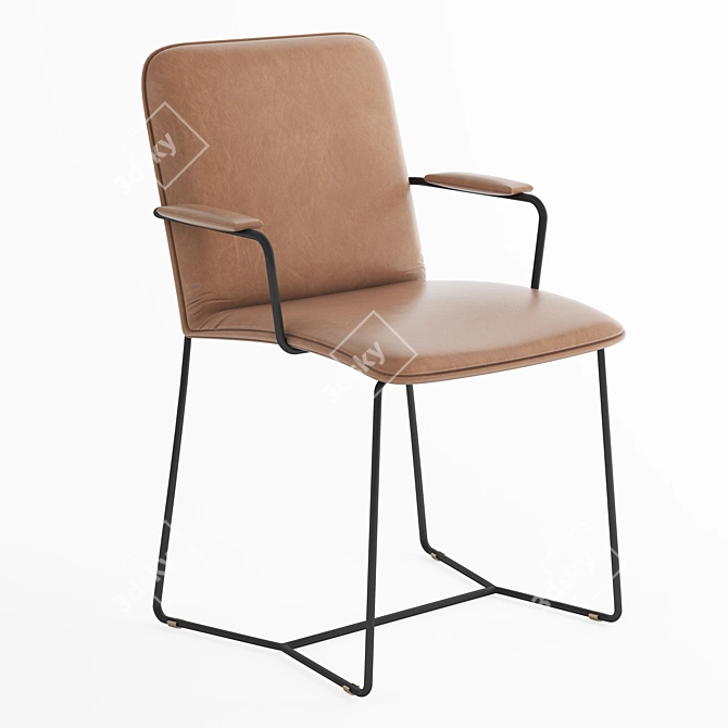 Elegant Dining Chair 3D model image 2