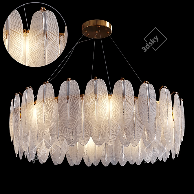 Lampatron Loreley Pendant: Elegant Design & Soft Lighting 3D model image 1