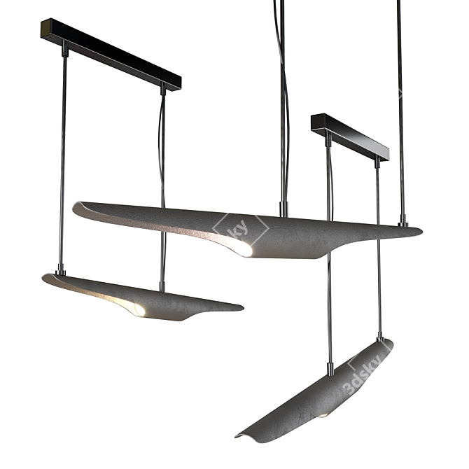 Minimalist Coltrane Pendant Light 3D model image 1