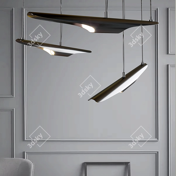Minimalist Coltrane Pendant Light 3D model image 5