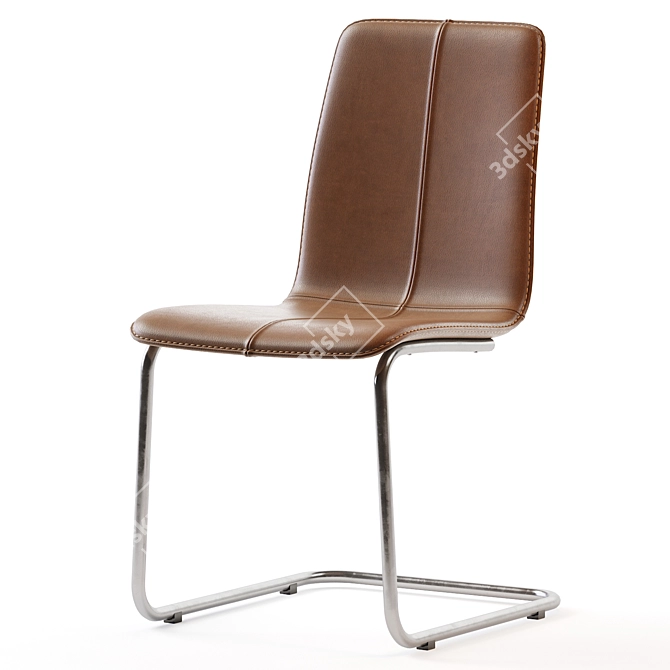 Pony Luxury Leather Chair 3D model image 1