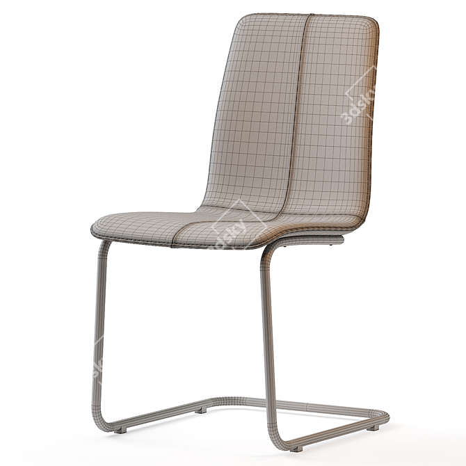 Pony Luxury Leather Chair 3D model image 7