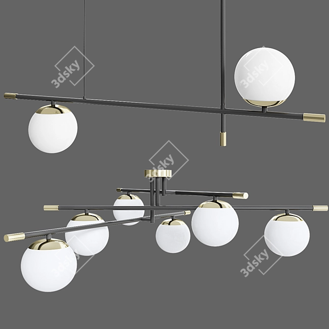 Vintage Pendant Ceiling Lamp 3D model image 1