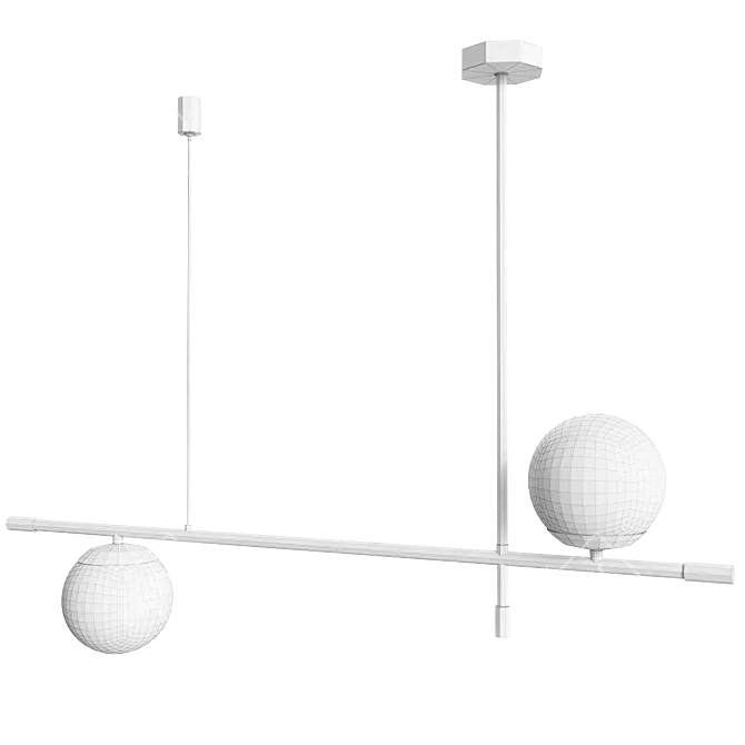 Vintage Pendant Ceiling Lamp 3D model image 4