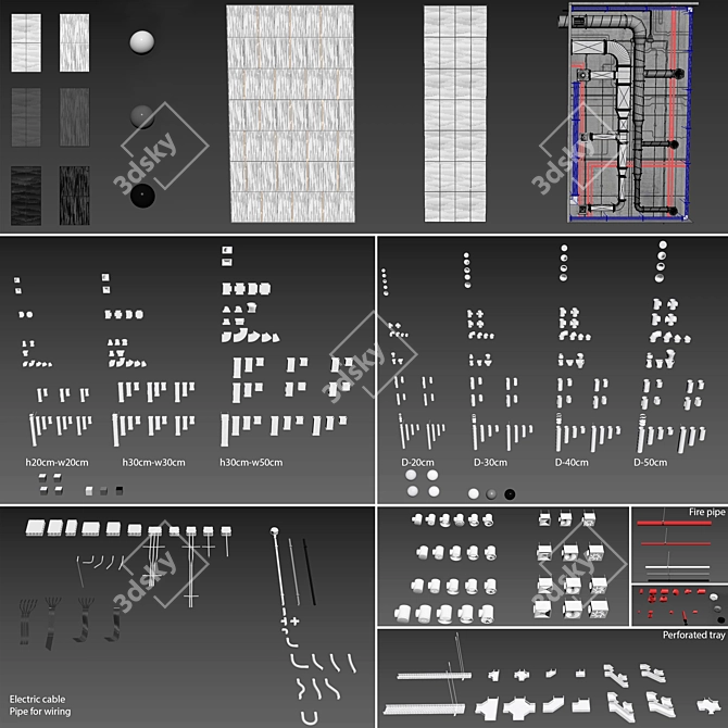 All-in-One Decorative Ceiling Set 3D model image 5