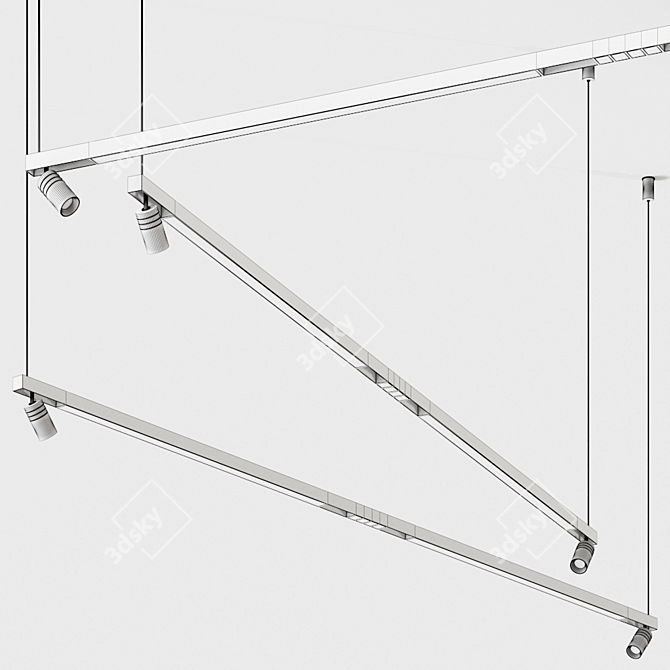 Sleek Metal Pendant Lamp: Armonia S by DGA 3D model image 2