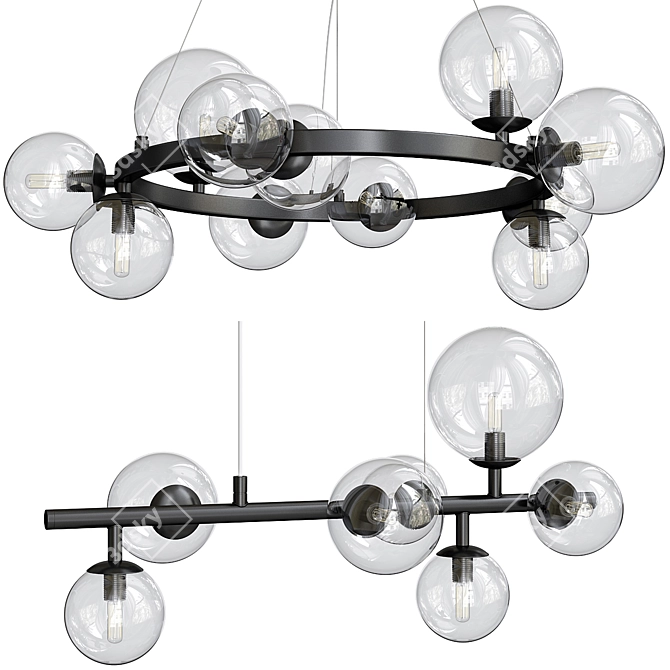 Elegant Odeon Light Tovi Set 3D model image 1