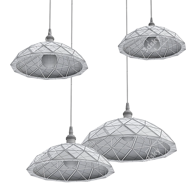 Modern Geometric Pendant Light "HOOD 3D model image 2